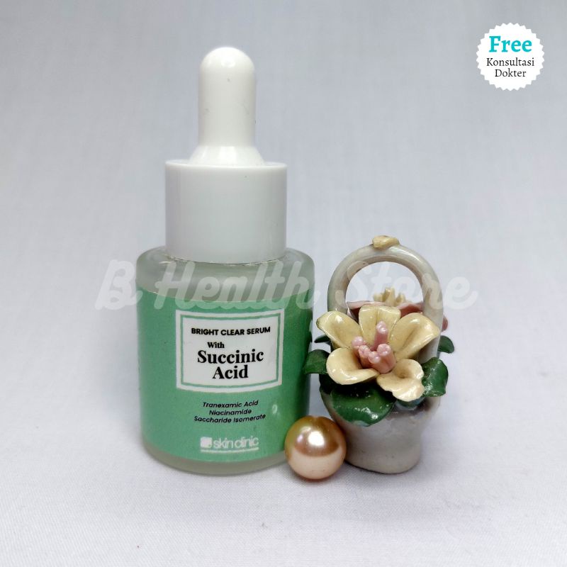 Skin Clinic Bright Clear Serum With Succinic Acid _ Serum Pencerah Pelembab dan Pencegah Acne  20 ml