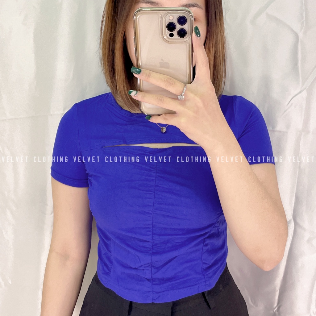 Crop Top Kerut Wanita / Crop Kerut kekinian / Croptop oval best seller 4510