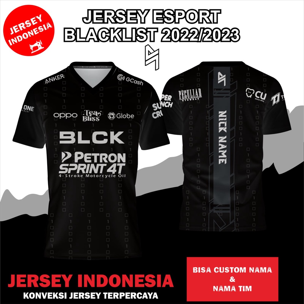 Jual JERSEY ESPORT BLACKLIST BAJU KAOS GAMING INTERNASIONAL PH 2022 ...