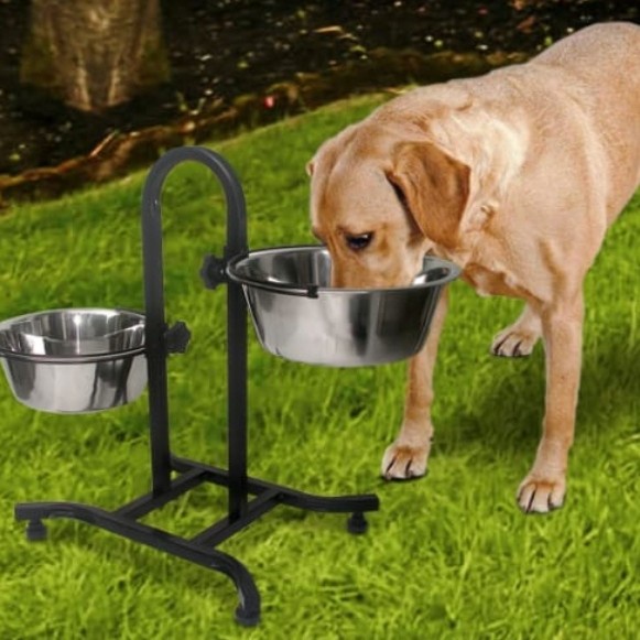 Maeh Tiang Tempat Makan Anjing Octagon Adjustable Pet Food