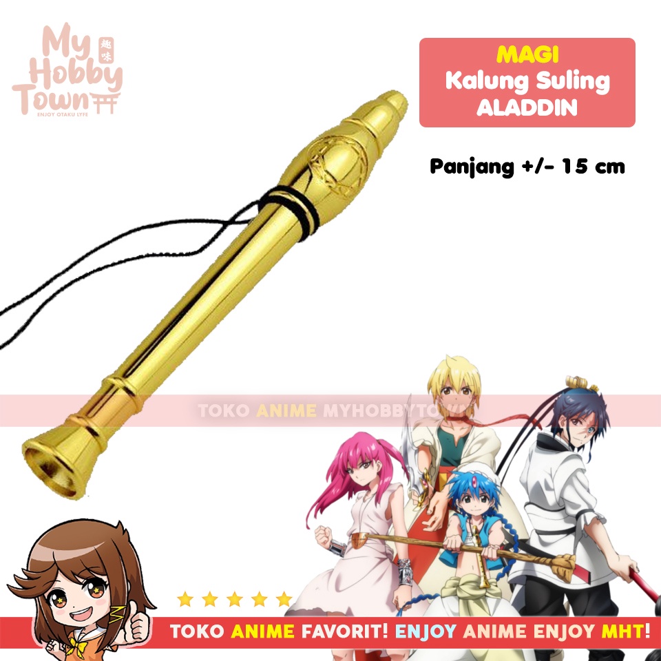 Kalung Anime Suling Magi Aladdin Flute Aksesoris Property Cosplay