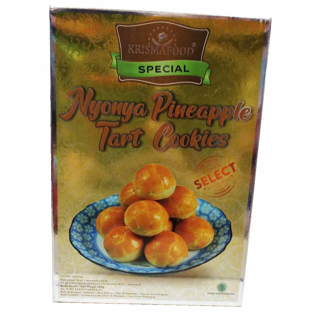 

KRISMAFOOD NYONYA PINEAPPLE TART COOKIES 160g