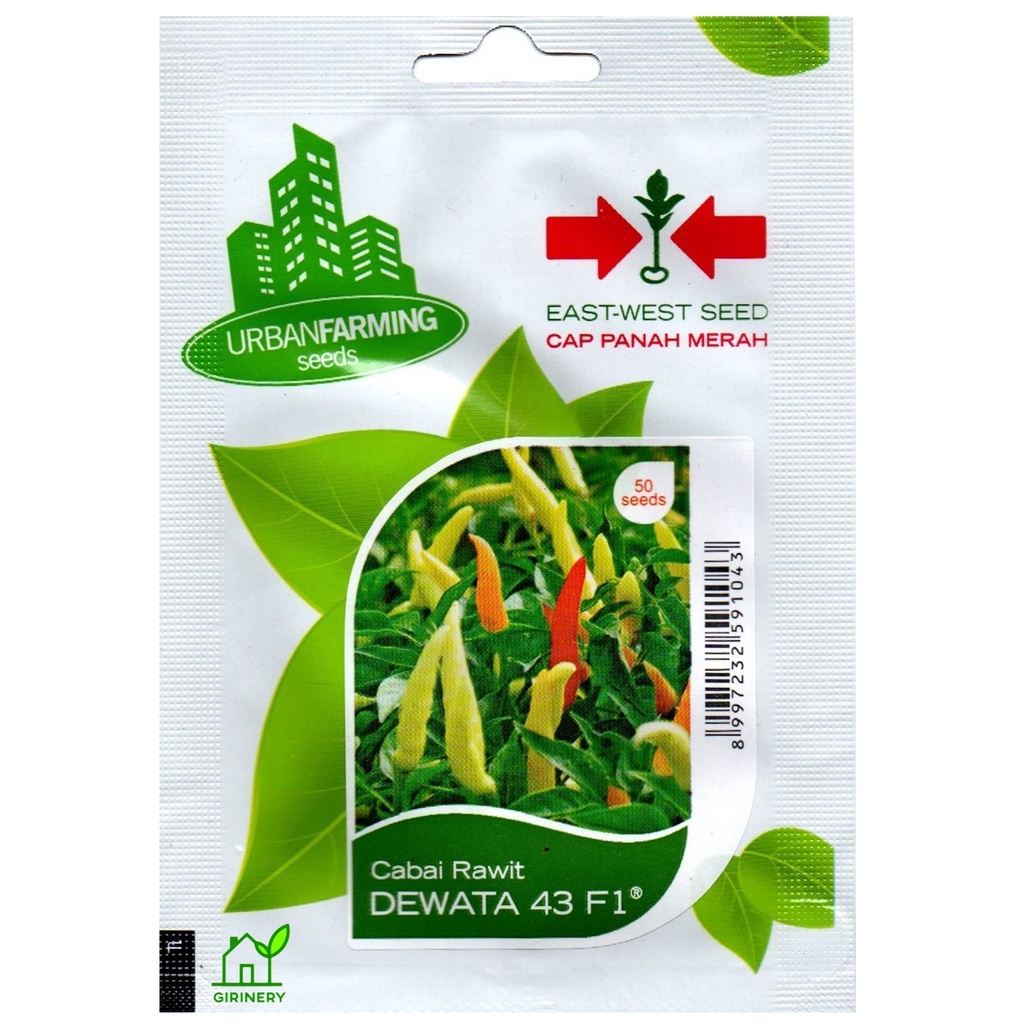Benih Cabai Rawit DEWATA 43 F1 - East West Seed Cap Panah Merah - Kemasan Original