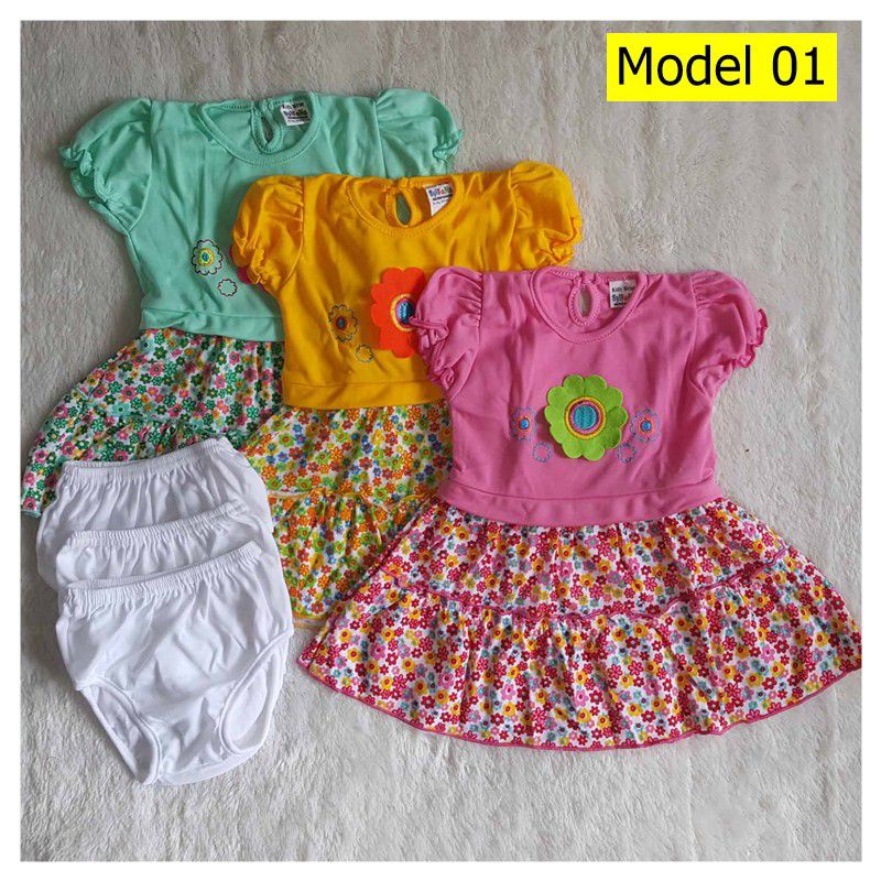 [part 2] Setelan Baju Bayi Perempuan / SETELAN Dress Bayi Usia 3 - 18 Bulan PREMIUM SYIFANA