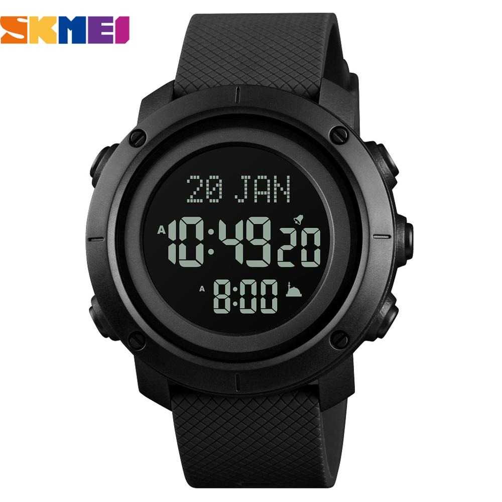 SKMEI Jam Tangan Digital Pria Penunjuk Arah Kiblat - 1728