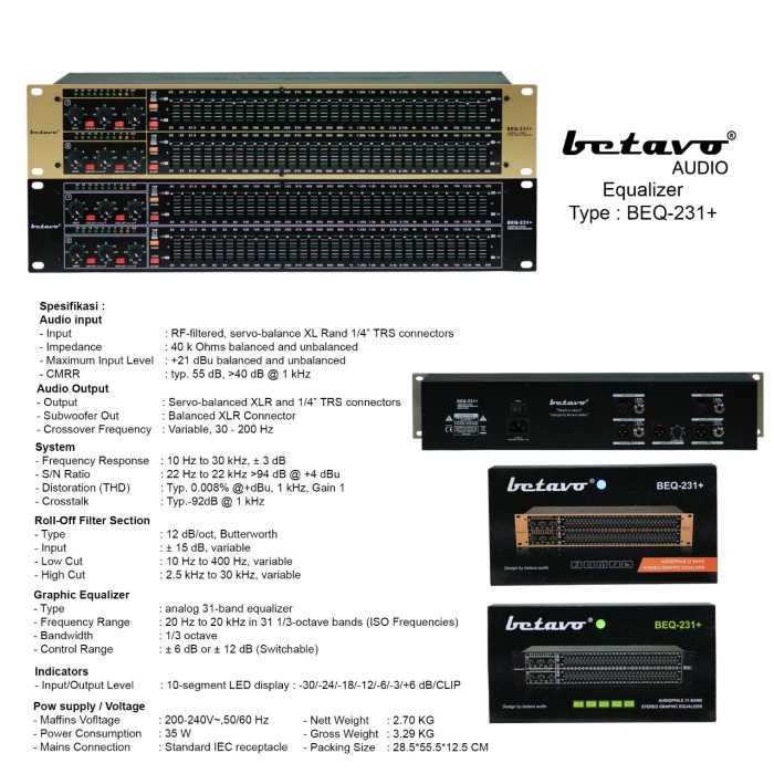 Equalizer Betavo BEQ-231+