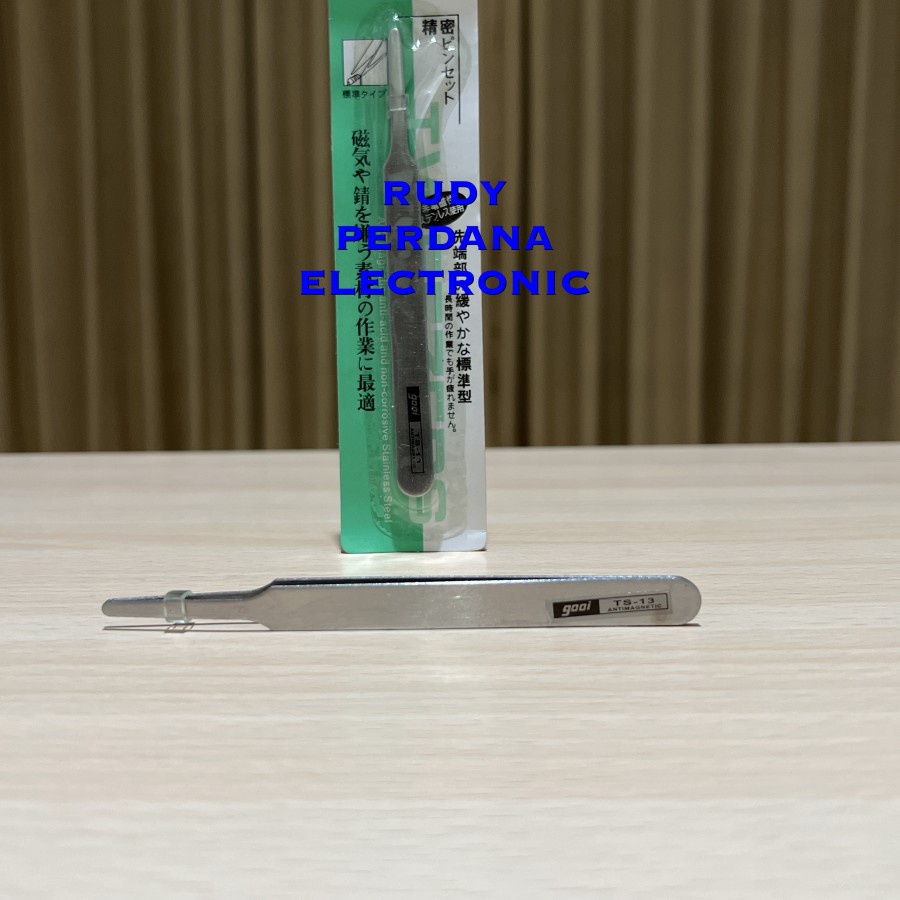 TWEEZERS ROUND ANTIMAGNETIC PINSET BULAT ANTI MAGNET GOOI TS-13