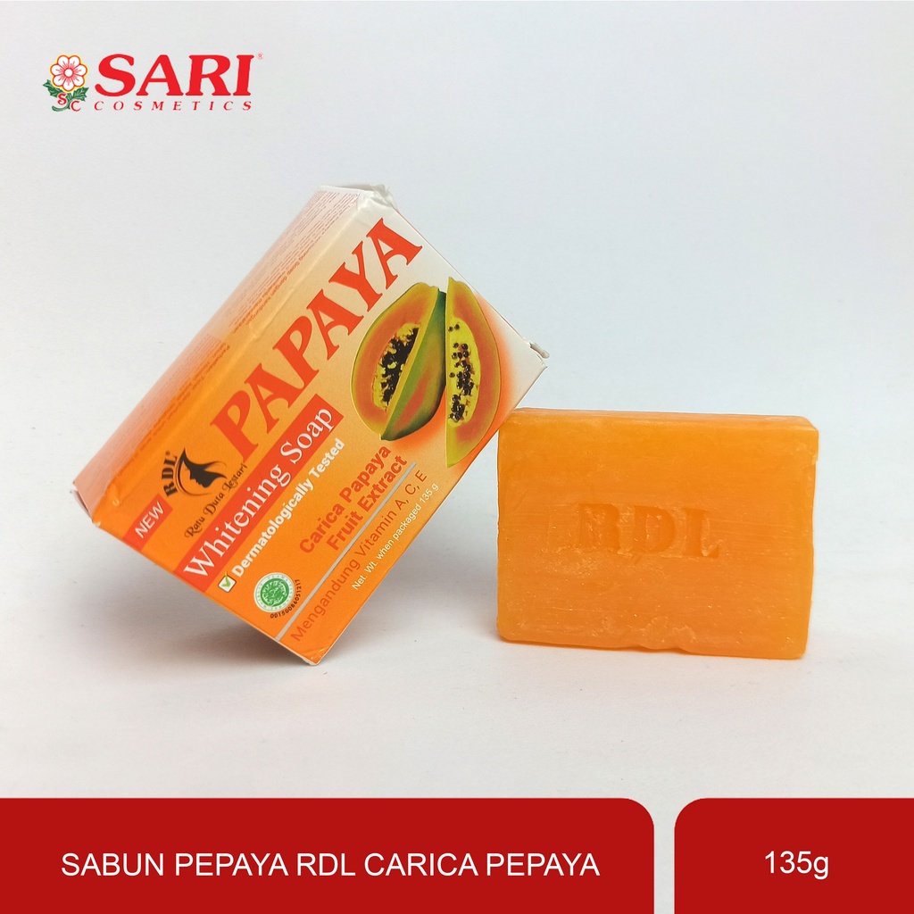 Sari Cosmetics - Sabun Papaya RDL Original extract Carica pepaya whitening BPOM 135gr