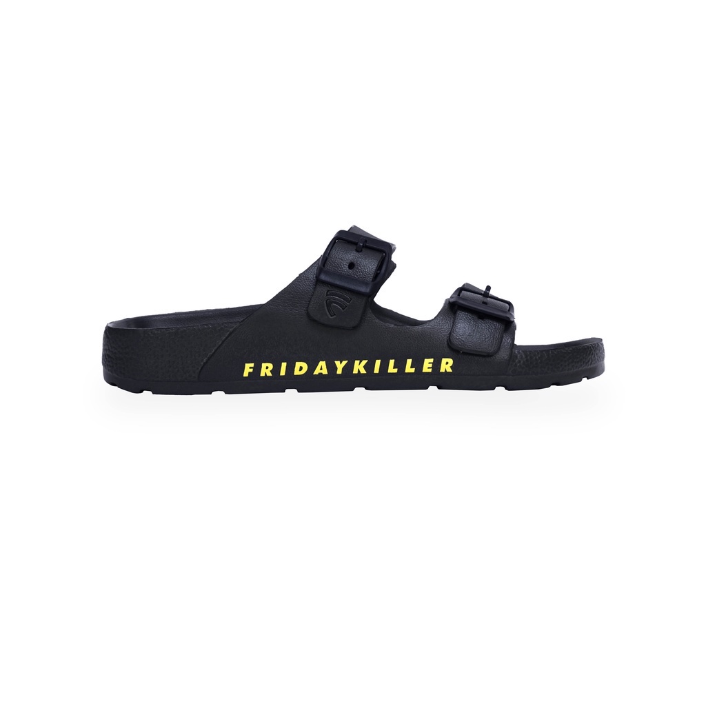 SANDAL SLIDE FRIDAY KILLER | CETERO BLACK YELLOW