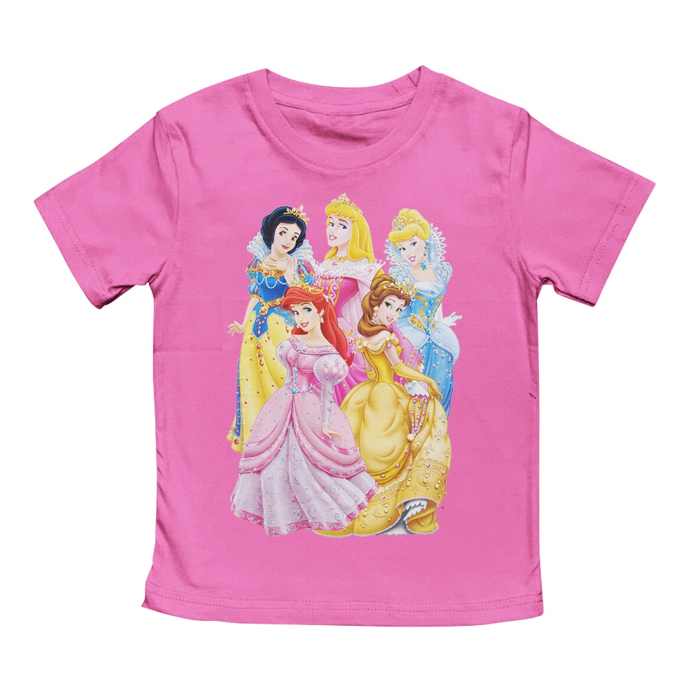 Kaos Anak Perempuan Unisex 1-12 Tahun Cartoon Series Motif 5 Princess