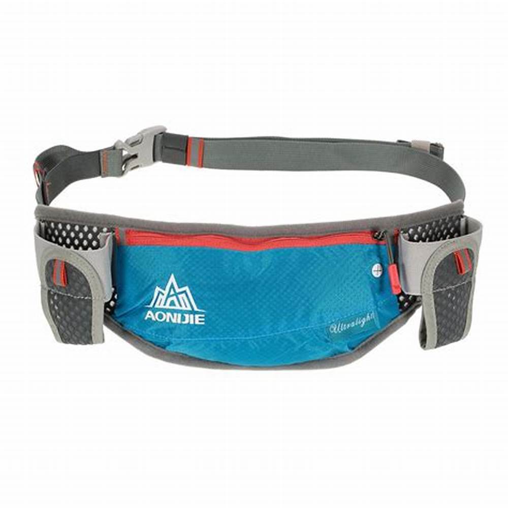 AONIJIE Running Waist Bag tas pinggang TANPA BOTOL minum Blue Biru Green Hijau Pink Merah Muda ORIGINAL High Quality Kualitas Baik Terbaik Siap Kirim Instan Malang Grosir Termurah Little Miss Sunshine Malang Double Pocket