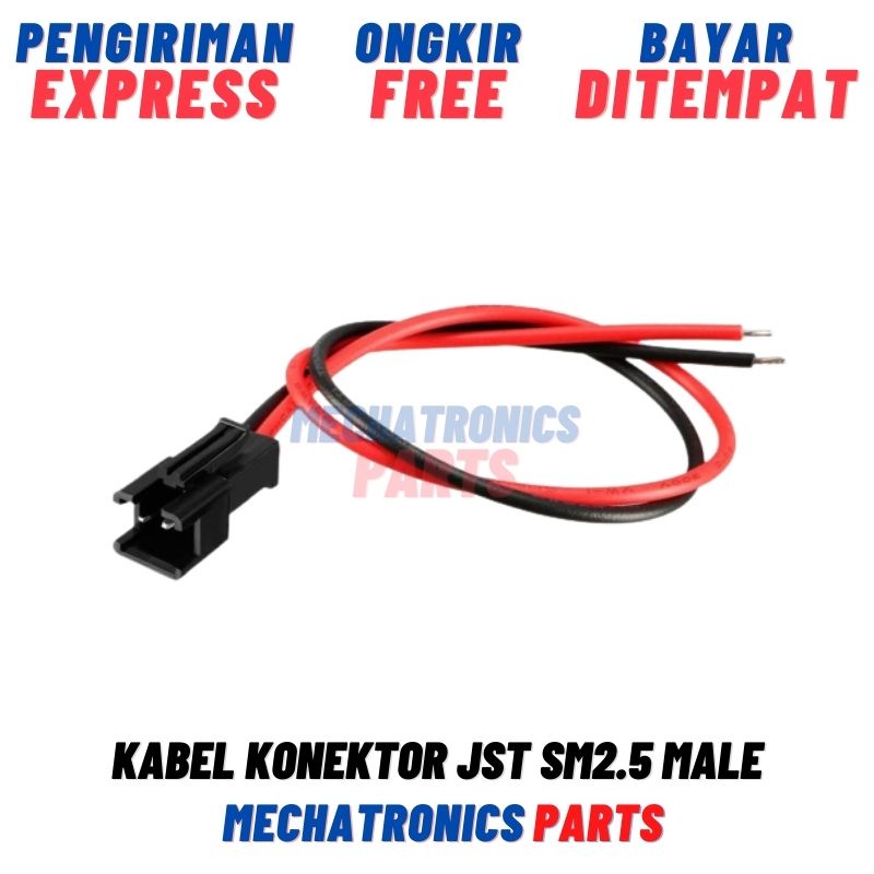 Kabel Konektor JST SM2.5 Male 2Pin Soket Terminal Connector Pengait SM 2.5 2 Pin 2P