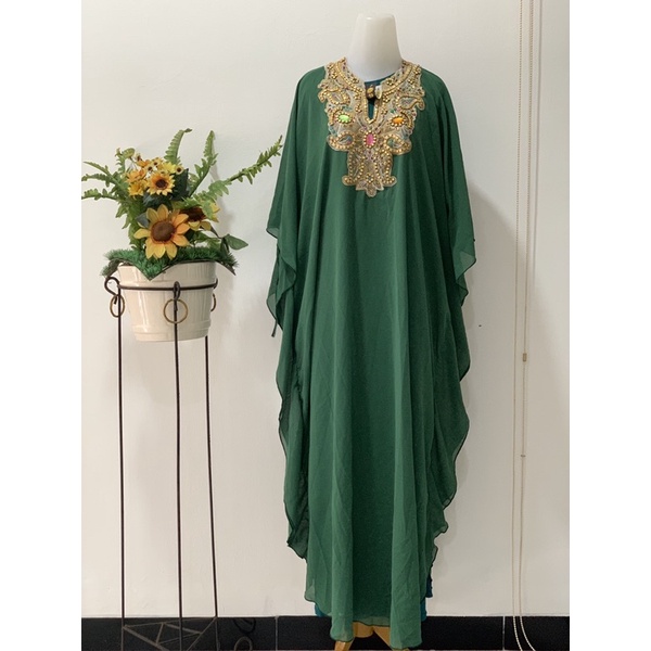KAFTAN EMERALD MEWAH PAYET