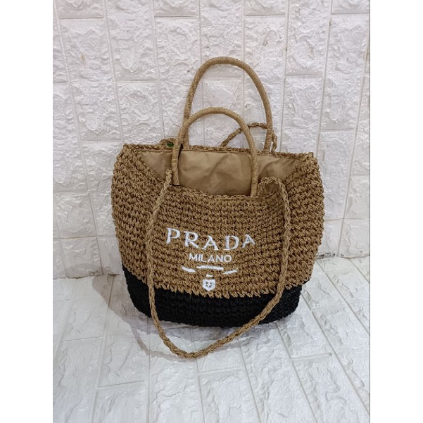 tas fashion pr ada rajut tote