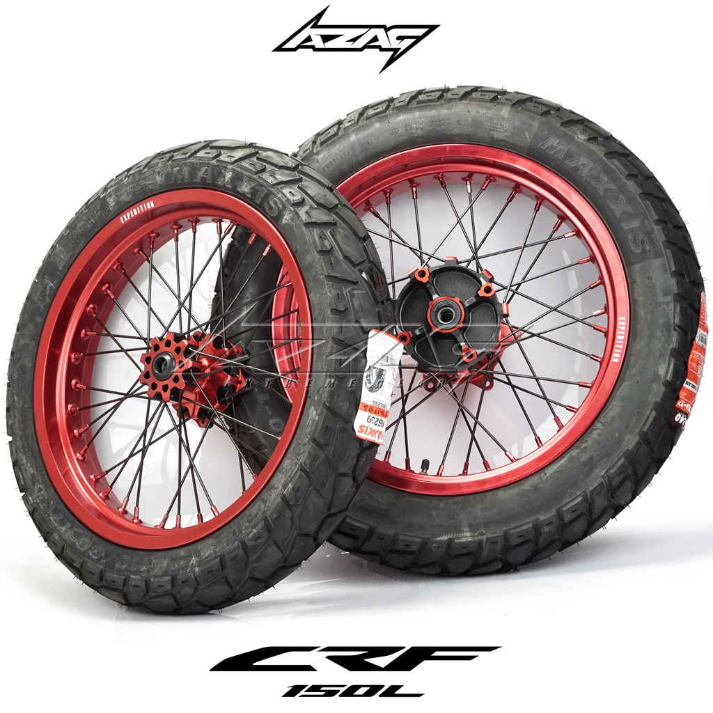 BAN SET SUPERMOTO CRF 150L TROMOL SCARLET BAN MAXXIS SEMI ENDURO