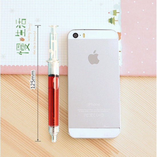 ⭐️𝐈𝐇𝐒 𝟓𝟗𝟑 𝐋𝐚𝐦𝐩𝐮𝐧𝐠⭐️Pulpen Jarum Suntik Lucu Korean Syringe Ballpoint Pen Souvenir