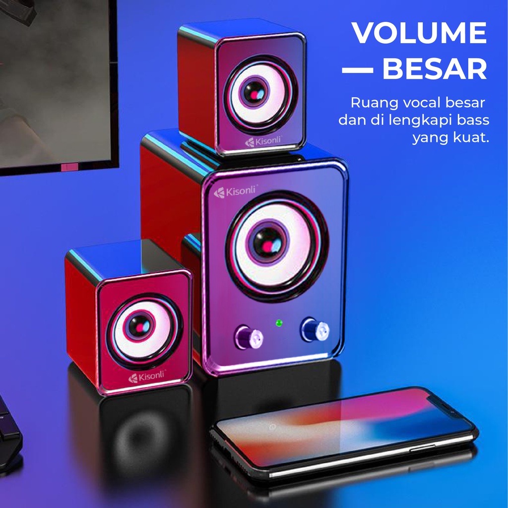 Speaker Komputer / Laptop Kisonli U-2400 / USB 2.1 Speaker - XOBOX