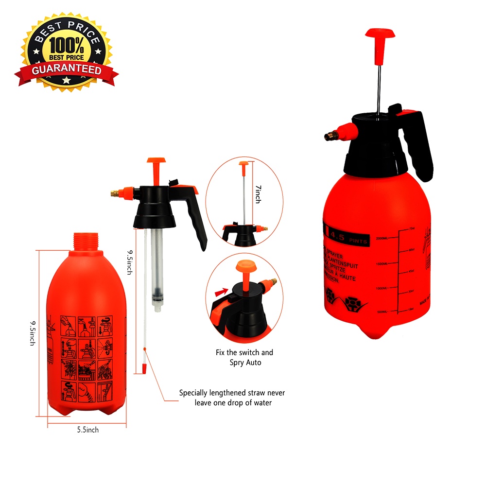 SPRAYER POMPA KAPASITAS 2 LITER / Semprotan Hama / Pompa Disinfektan/Senprotan Air 2 liter