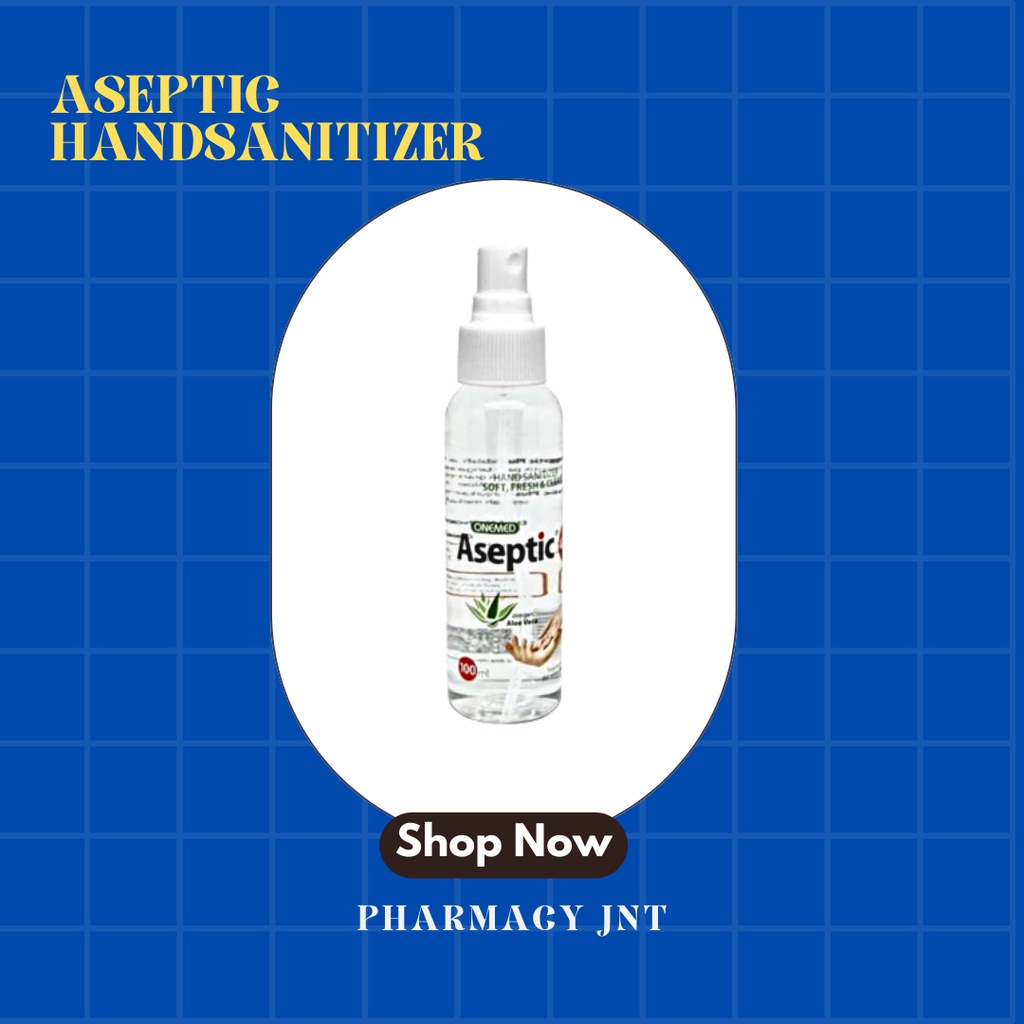 ASEPTIC PLUS ALOEVERA HAND SANITIZER SPRAY 100 ML  / ANTISEPTIK  LEMBUT DI TANGAN
