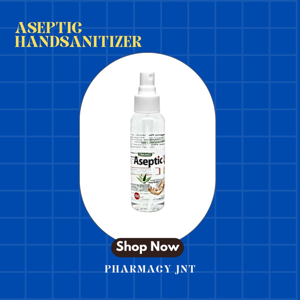 ASEPTIC PLUS ALOEVERA HAND SANITIZER SPRAY 100 ML  / ANTISEPTIK  LEMBUT DI TANGAN