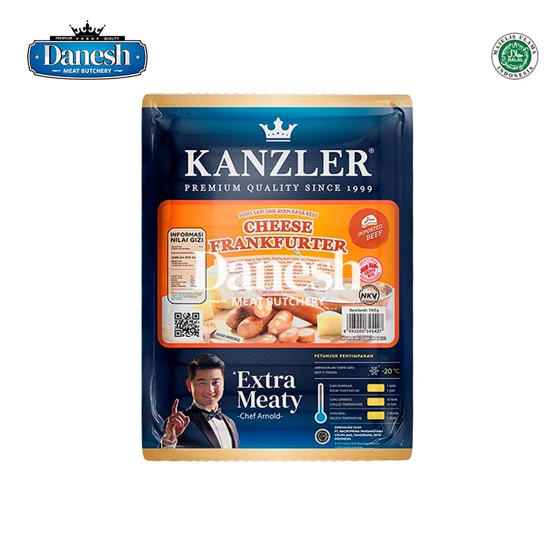 

Sosis Kanzler Cheese Frankfurter Frozen Food Makanan Beku Sosis Sapi Halal