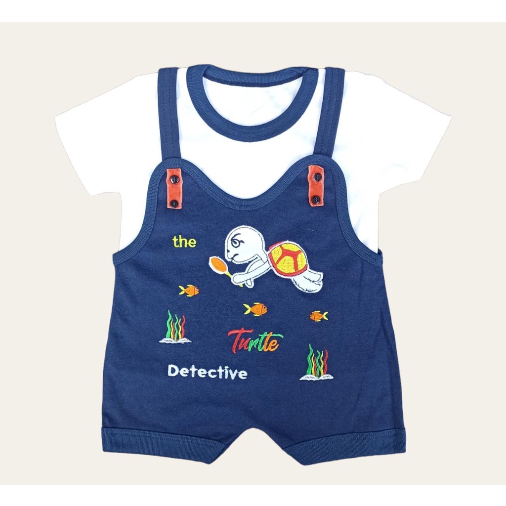 TERMURAH!!! SETELAN JUMPER KODOK ANAK BAYI / HANSHOP BAYI KURA-KURA BORDIR 3-15 BULAH MURAH