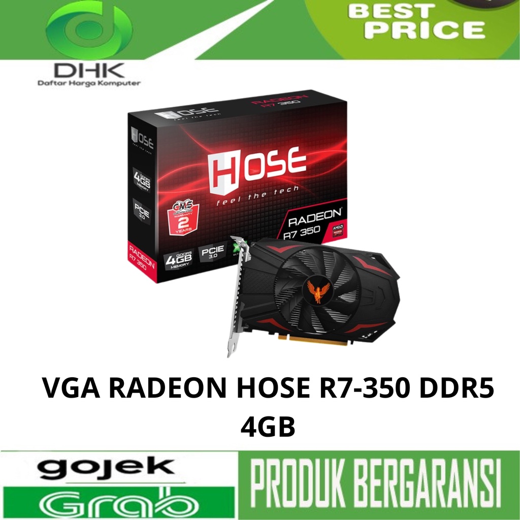 VGA RADEON HOSE R7 350 4GB DDR5 VGA CARD - GARANSI RESMI 2 TAHUN