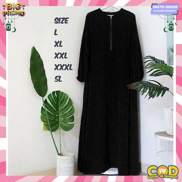 Dress Syari Murah Bj Muslim (5L Xxxl Xxl Xl L M S ) Games Jumbo Mewah Gmis Muslimah Polos Wanita Sar