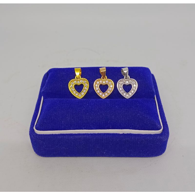 liontin love variasi mp / liontin perak asli silver 925 lapis emas/ liontin fashion wanita terbaru