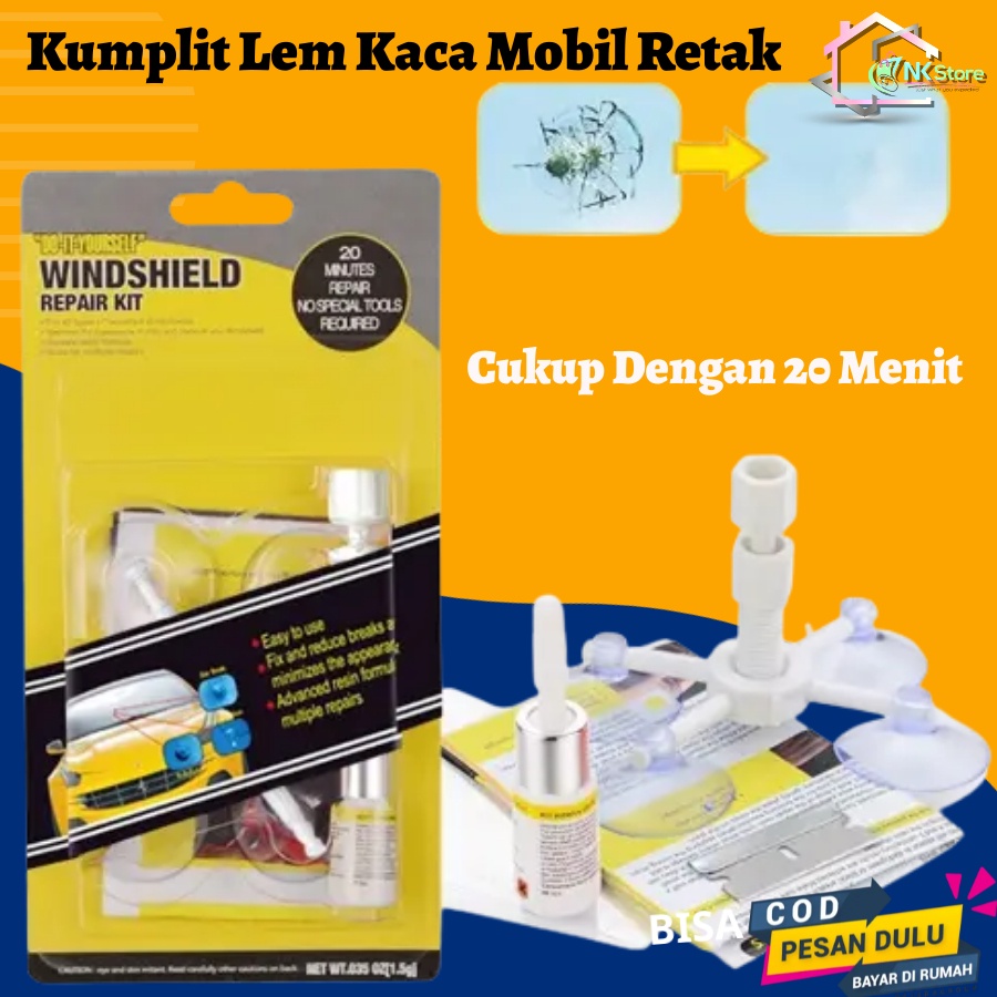 Kumplit Lem Cairan Untuk Kaca Mobil Hp Aquarium Retak Windshield Repair Kit