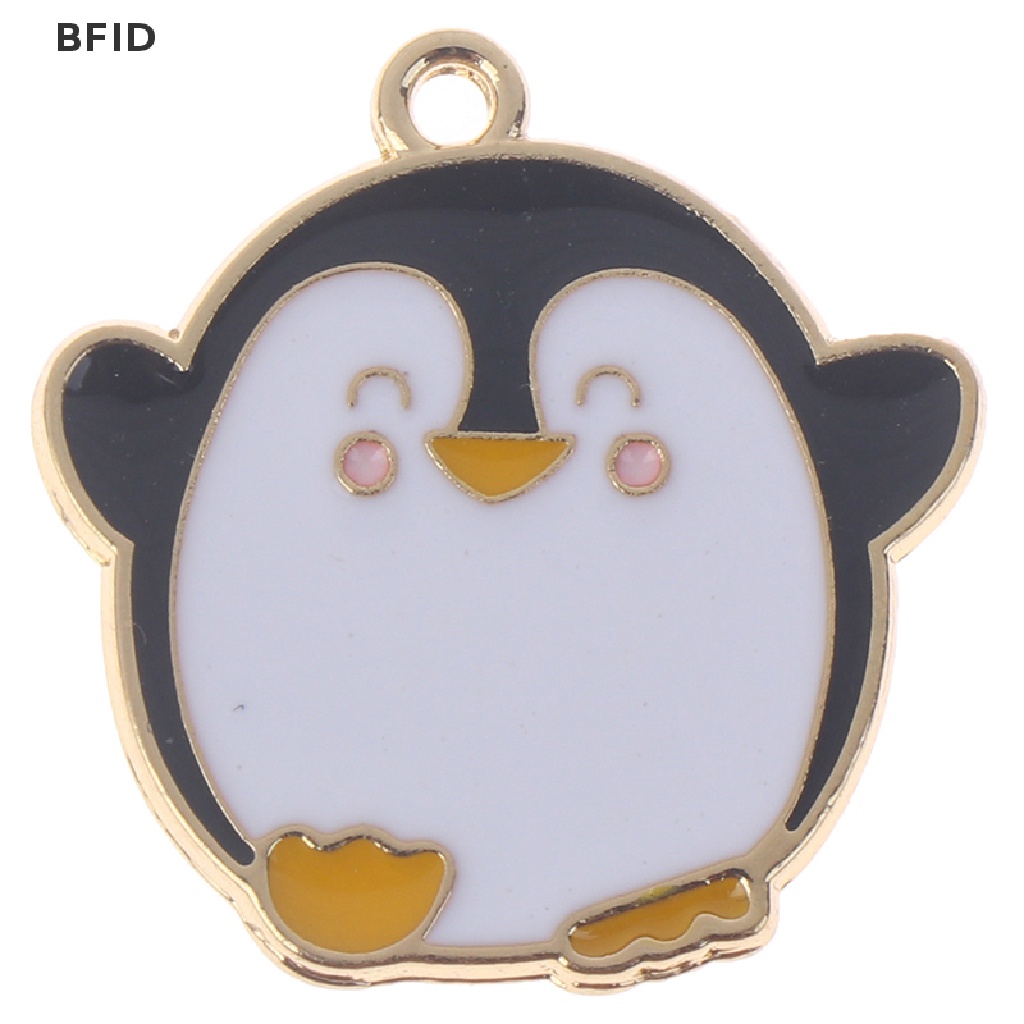 [BFID] 10pcs/set charm enamel ch Pinguin Kartun Untuk Membuat Perhiasan Liontin [ID]