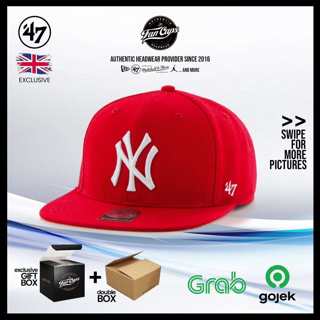 [ORIGINAL] New York Yankees Red Captain Snapback Cap | Topi 47
