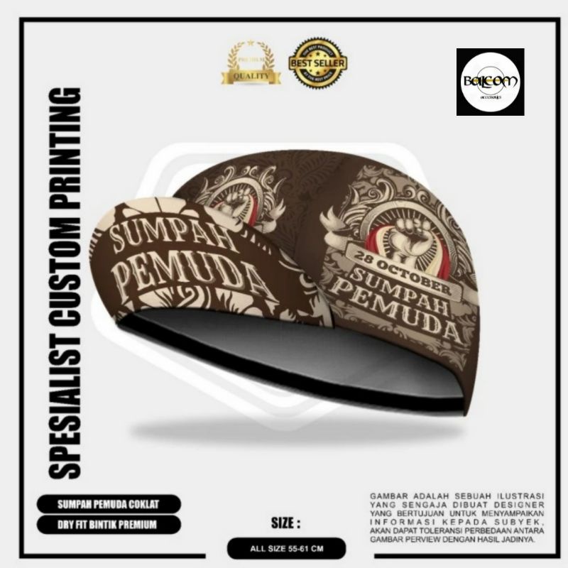 CYCLING CAP SUMPAH PEMUDA TOPI SEPEDA MTB GOES TOPI CYCLING