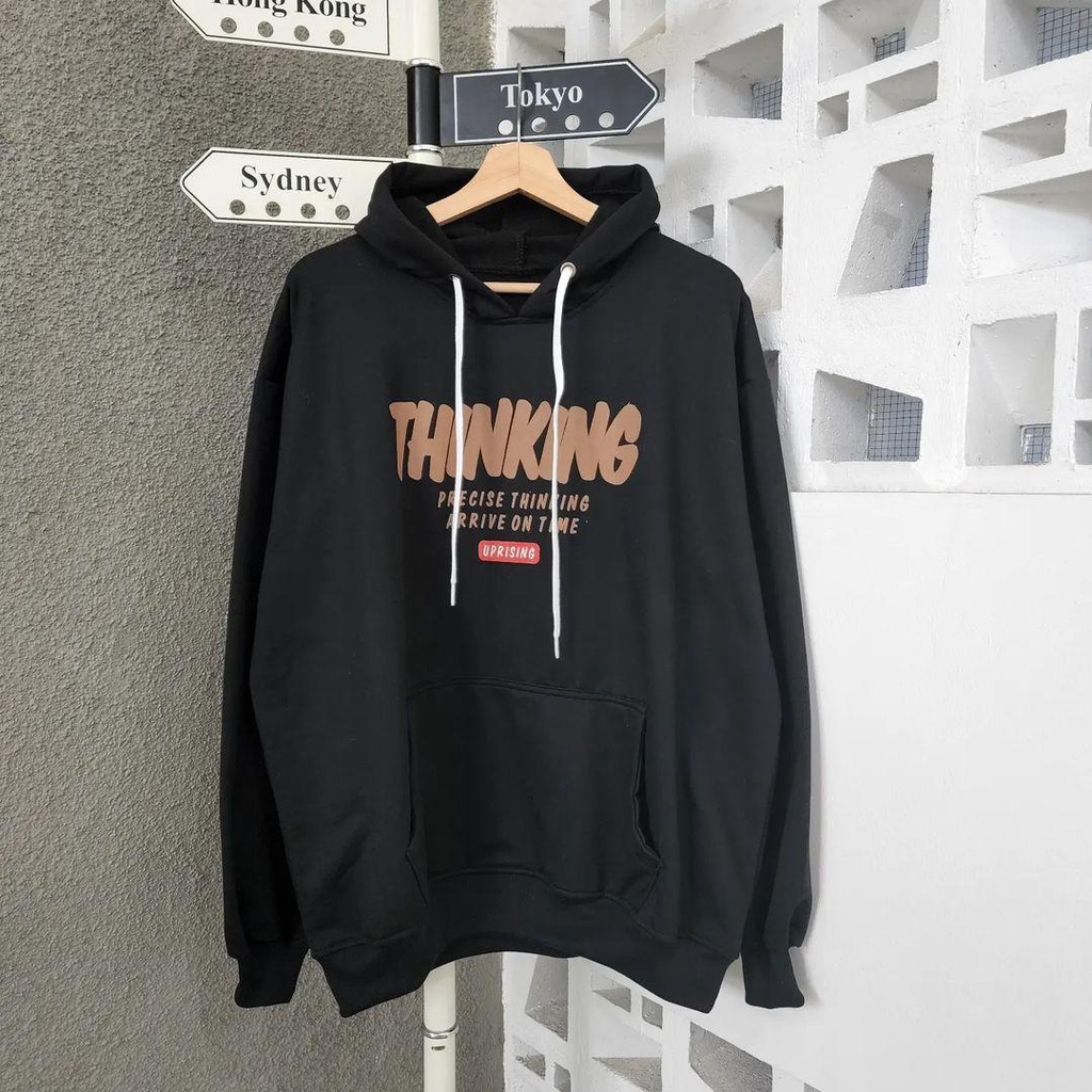 Hoodie Sweater THINKING bisa untuk jaket pria/wanita/couple