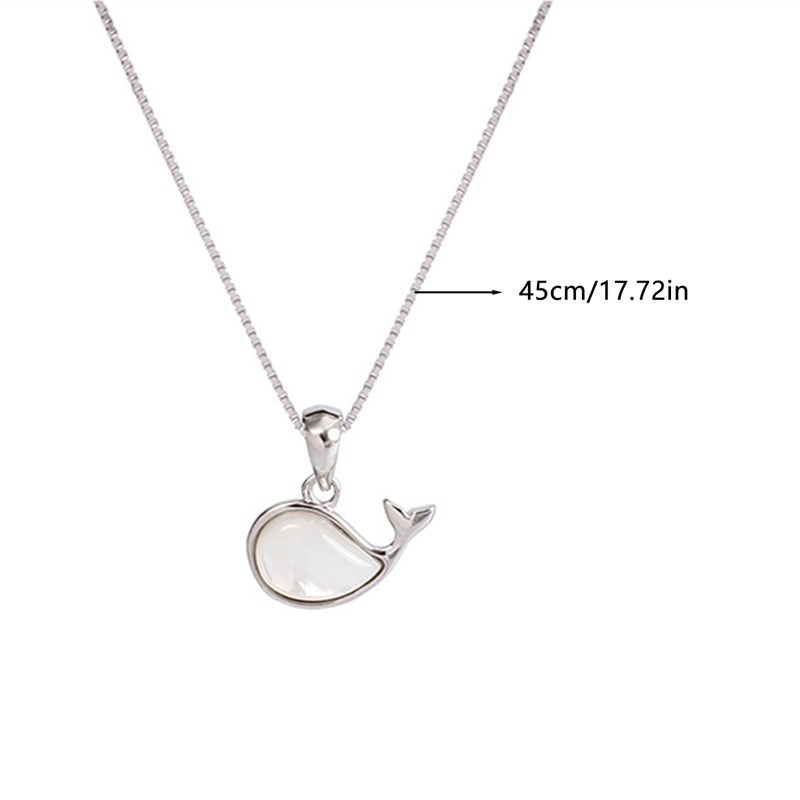 925 Sterling Silver Ocean Whale Kalung Untuk Wanita Temperamen Fritillary Choker Rantai Klavikula Fashion Perhiasan Hadiah