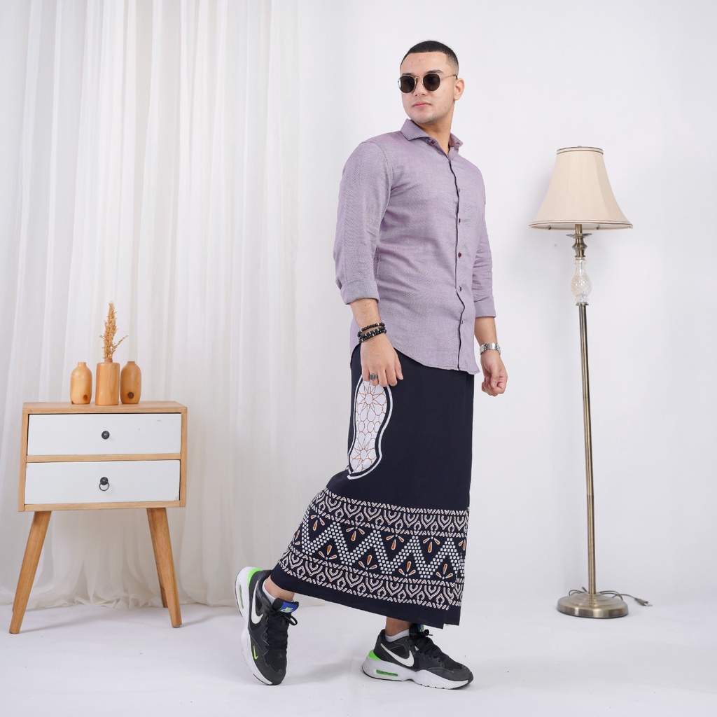 Sarung Goyor Batik Babagaf Motif Terompah Rayon Premium Santri Pria Dewasa