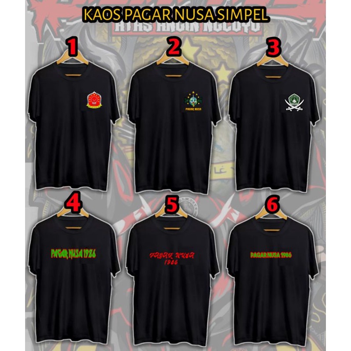 kaos pagar nusa simpel terbaru/ kaos pagar nusa distro pencak silat PN nusantara