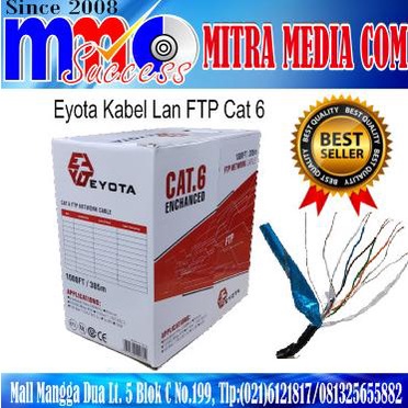 Eyota Kabel Lan FTP Cat 6 Hitam/ Kabel Lan FTP Out Door Cat 6 Eyota