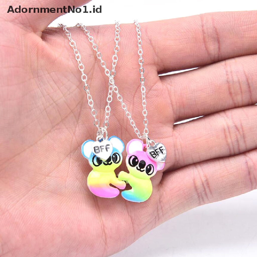 [AdornmentNo1] 1pasang Lucu Colorful Raccoon Pendant Best Friend Kalung Persahabatan Perhiasan Hadiah [ID]