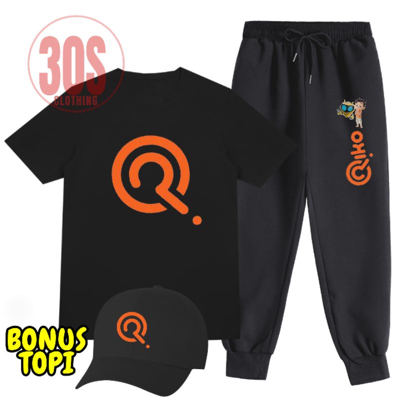 Setelan Logo Riko The Series Anak Bonus Topi Bisa Nama