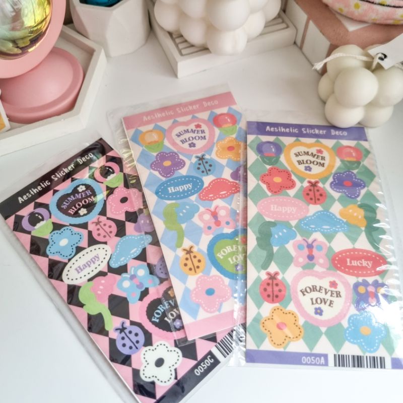 

Stiker Lucu Dekorasi Bunga Hiasan Planner Jurnal Korea Tahan Air Ilustrasi StickerParty 0050