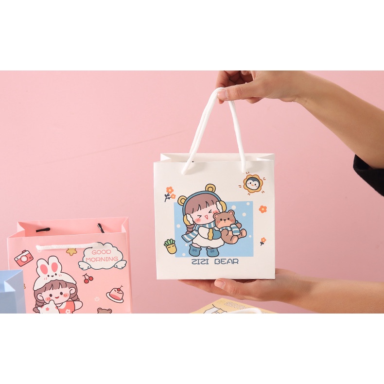 PAPER BAG MOTIF KARTUN JEPANG AESTHETIC/ TAS KADO AESTHETIC/ GOODIE BAG MOTIF KARTUN JEPANG