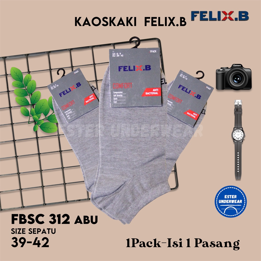 FELIX B Kaoskaki Pria Ankle Seri FBSC Isi 1 Pasang