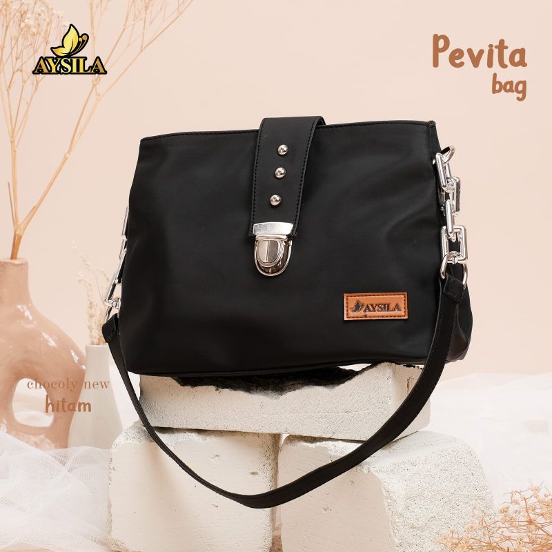 PEVITA BAG BY AYSILA BAHAN CHOCOLY ANTI AIR WATERPROOF PREMIUM TAS SELEMPANG