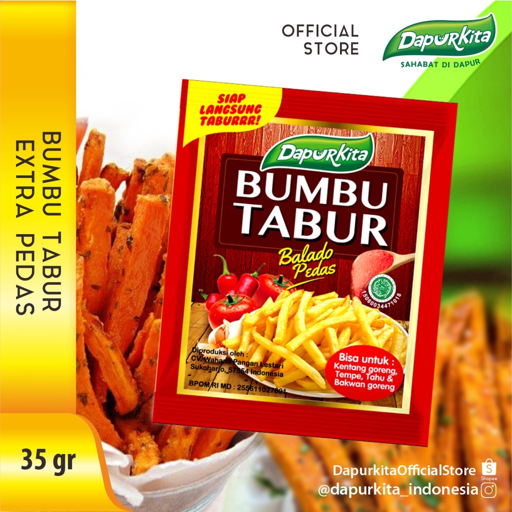 

BUMBU TABUR RASA EXTRA PEDAS DAPURKITA 1 Renteng @10 Sachet