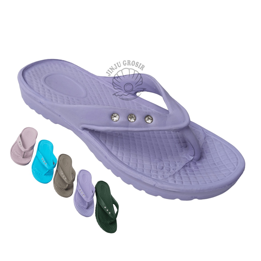 Sandal Wanita Dewasa Sendal Jepit Perempuan Karet Ringan Dewasa Remaja Kekinian Tahan Air Anti Slip 