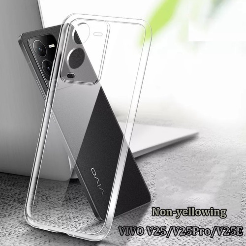 TEBAL!! Softcase SIMPLE Bening TPU VIVO V27 V27e V25 V25e V25Pro V23 V23E V21-4G V21-5G V20 V19 V17 PRO V15 V11 V11i V9 Silicone Clear Heavy Case Soft Thick HD Casing Glossy Murah Tapi Bagus CAMERA Putih Transparant Transparent Kondom Karet Plastik E S 5G