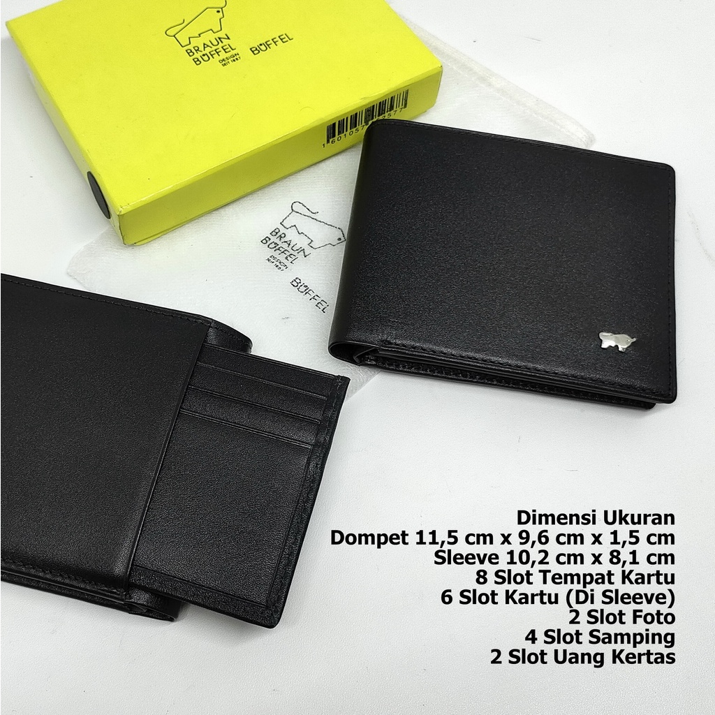 Dompet Pria Braun Buffel BB 5225 Sleeve Card Model Tidur Kulit Import