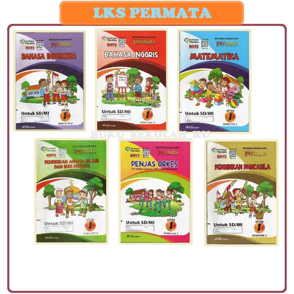 BUKU LATIHAN SOAL KURIKULUM MERDEKA SD / MI KELAS 1 - LKS PERMATA SEMESTER 2