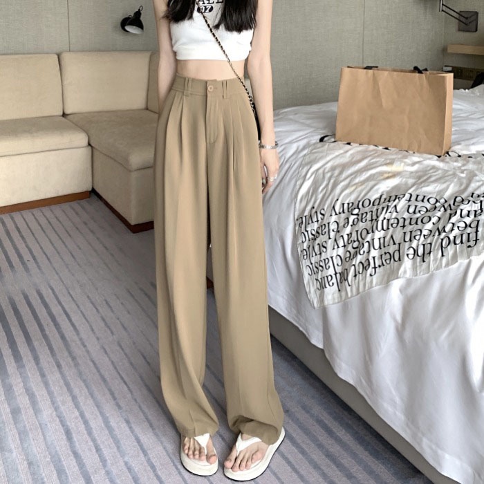 ✅COD New Khaki Trousers Wanita - Celana Kulot Wanita - Celana Kantor Formal/Casual